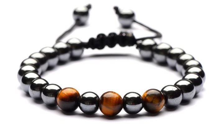 6mm Tiger-eye Adjustable Magnetic Bracelet for Men and Women #MHB500TE
