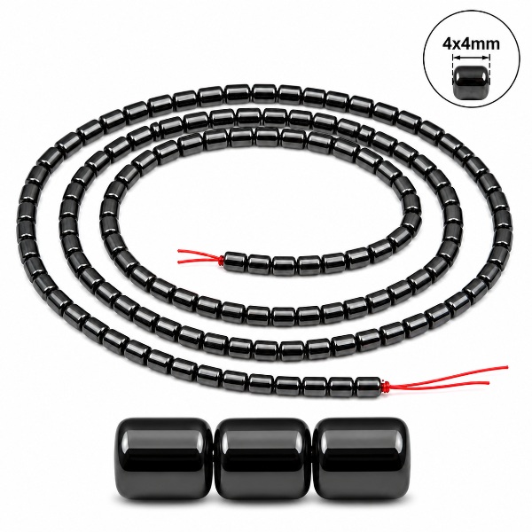 4x4mm Drum Black Hematite Magnetic Beads for Jewelry Making