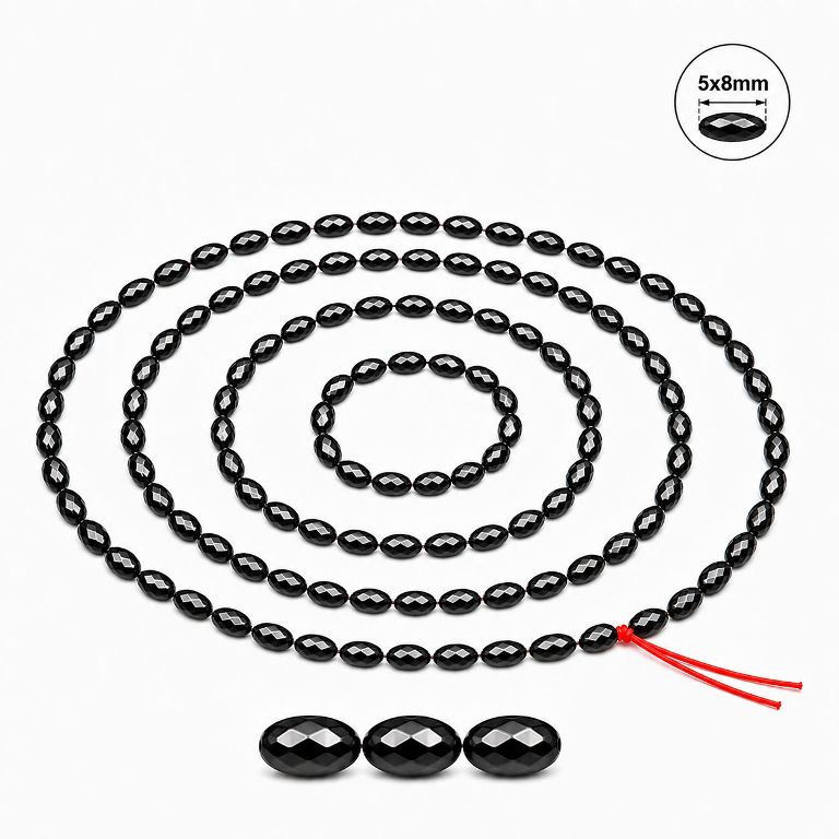 1 Strand 5x8mm Faceted Twisted Black Hematite Magnetic Beads for Jewelry Making
