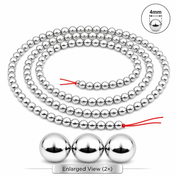 4mm Round Silver Hematite Magnetic Beads for Jewelry Making
