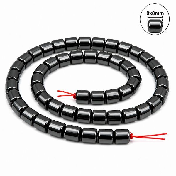 8x8mm Drum Black Hematite Magnetic Beads for Jewelry Making