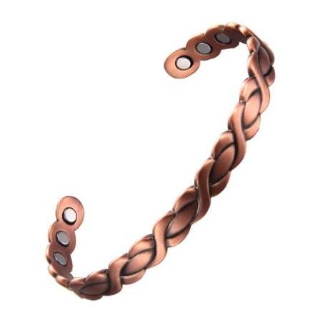 XOX Copper Bangle Bracelet with Magnets, Magnetic Bracelets #Copper-B029