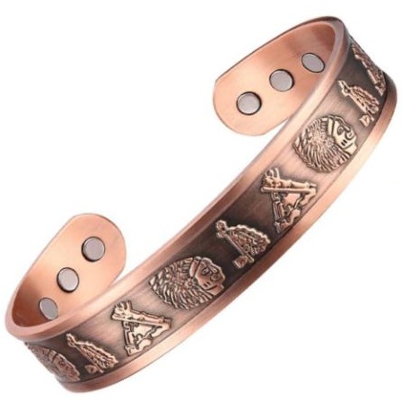 Tribe Life Copper Bangle Bracelet with Magnets, Magnetic Bracelets #Copper-B535