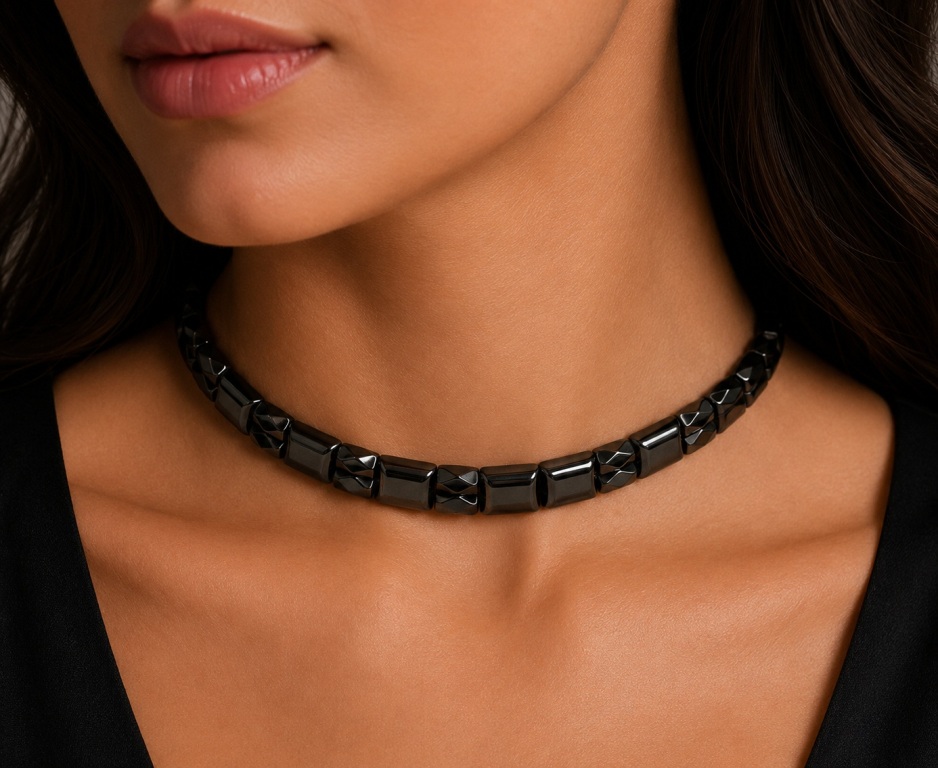 Double-Line Hematite Magnetic Necklace
