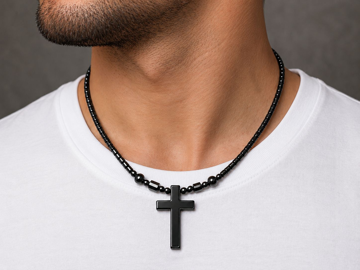 Plain Cross Magnetic Necklace for Men and Women | Unisex Jewelry