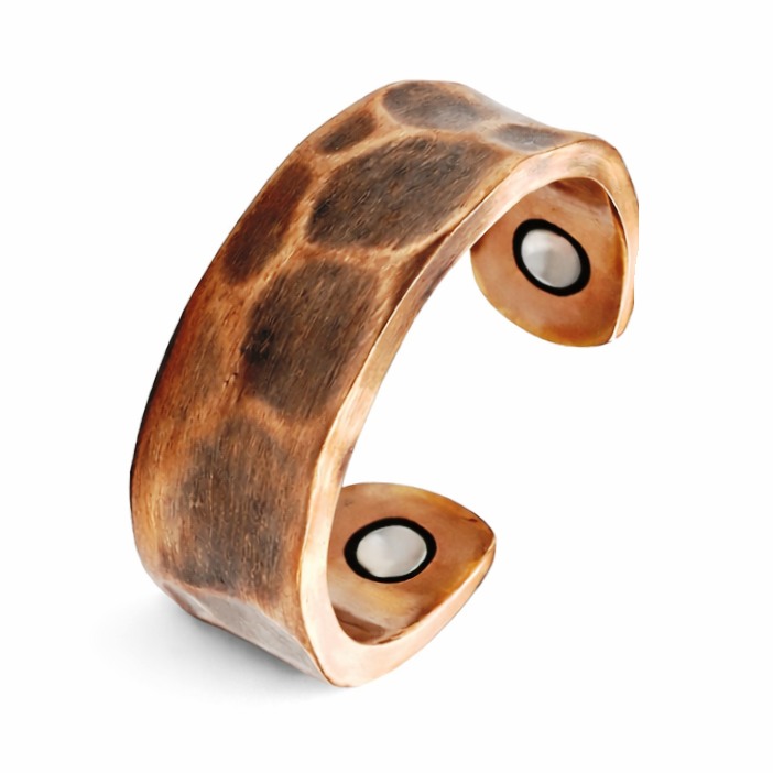 Magna Forge Magnetic Copper Ring Band for Men & Women - Adjustable Jewelry Style #R00232