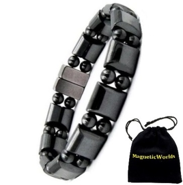 Two Line Hematite Magnetic Therapy Bracelet, Custom-Made Hematite Magnetic Bracelet