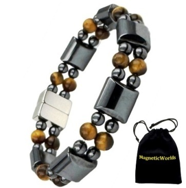 Tiger-EYE Hematite Magnetic Therapy Bracelet, Custom-Made Hematite Magnetic Bracelet