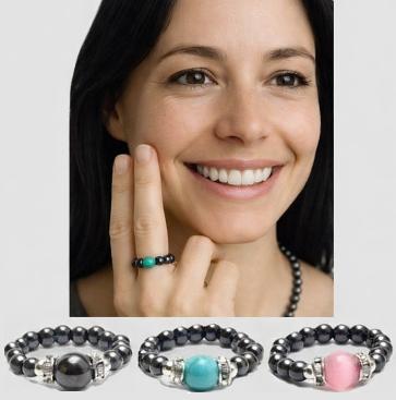 Women's First Hematite Magnetic Therapy Rings, Made in USA Hematite Magnetic Rings