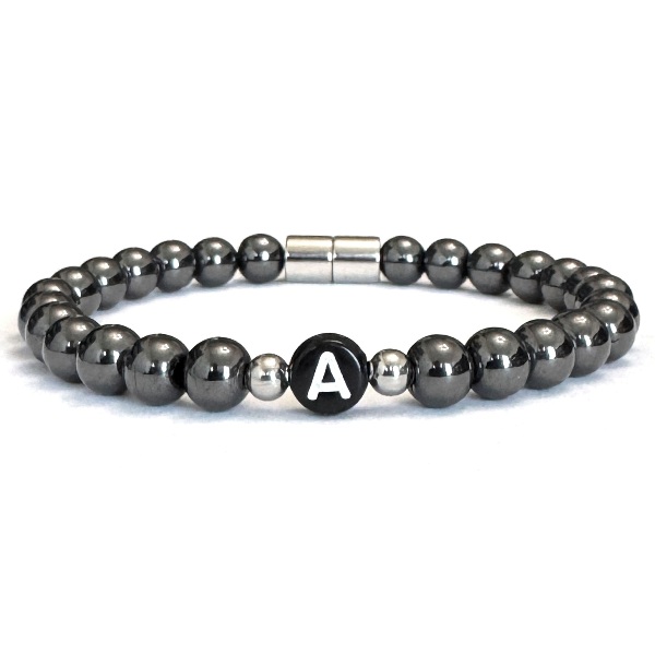 Custom Made Magnetic Initial Personalized Bracelet for Men and Women MHB-006
