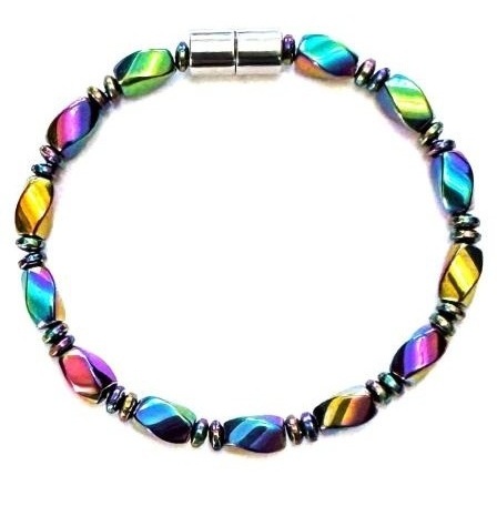 Rainbow Neodymium Magnetic Bracelet Magnetic Beaded Bracelet for Women #MHB001A