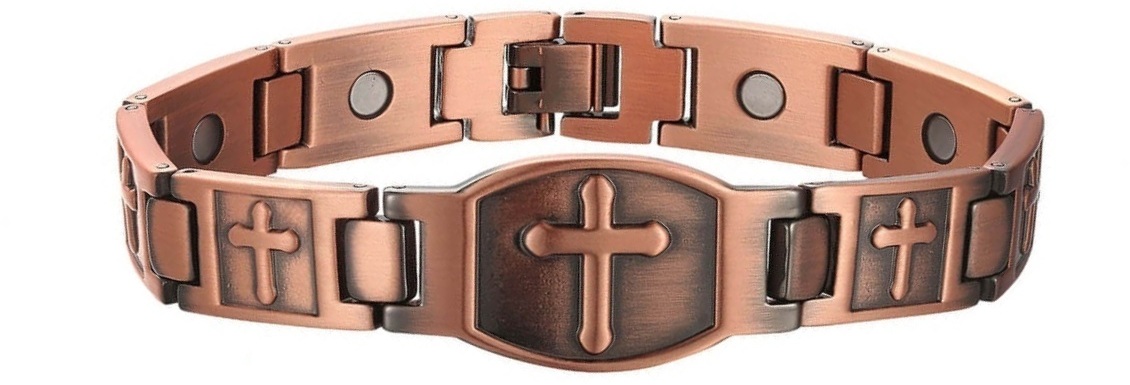 Armor Cross Solid Copper Magnetic Bracelet Copper Bracelet #CMB024
