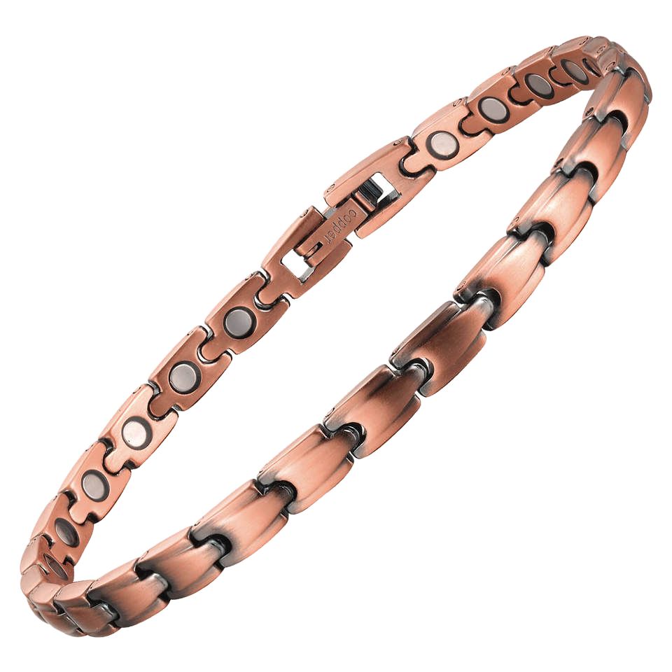 5mm Wide Copper Magnetic Bracelet, Copper Link Bracelets with Magnets #CMB026
