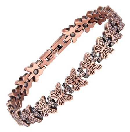 Filigree Butterfly Solid Copper Magnetic Bracelet Copper Bracelet with #CMB035