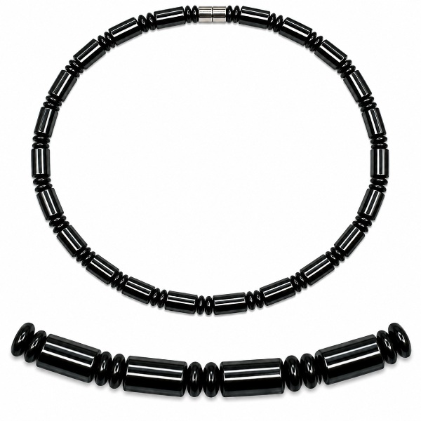 Heavy Tube Hematite Magnetic Necklace for Men and Women #436