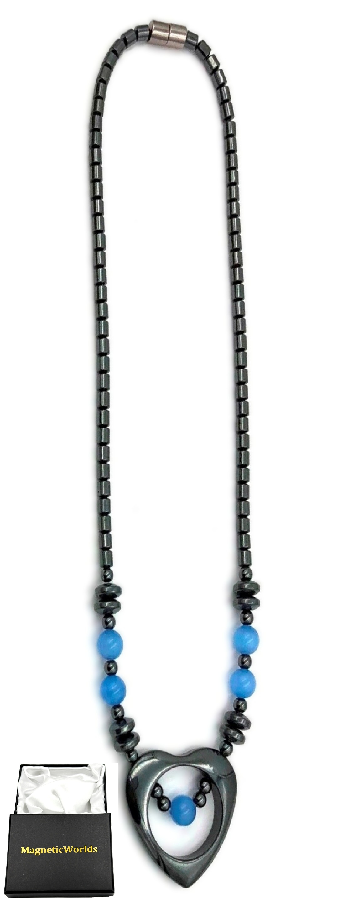 Open Heart Magnetic Necklace Magnetic for Women #MHN-413