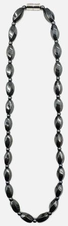All Black Twisted Oval Magnetic Necklace Hematite Magnetic Necklaces #MHN439