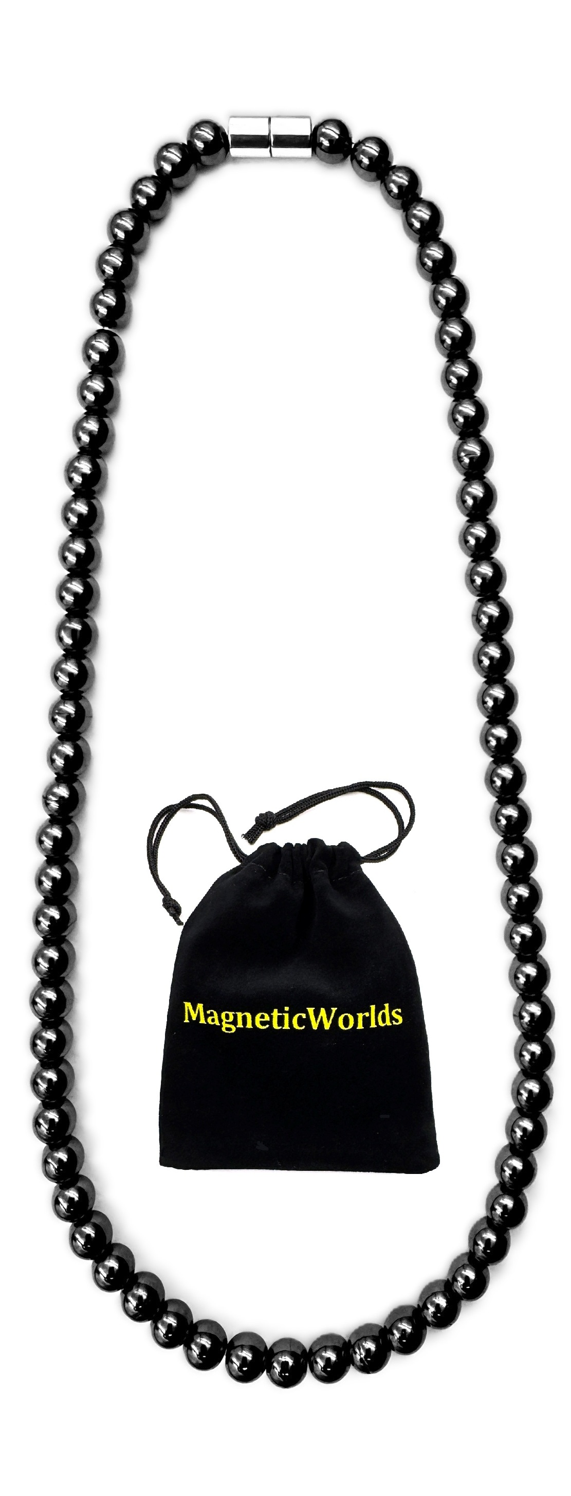 Plain 6mm Hematite Magnetic Necklace for Men and Women Necklace #MHN446