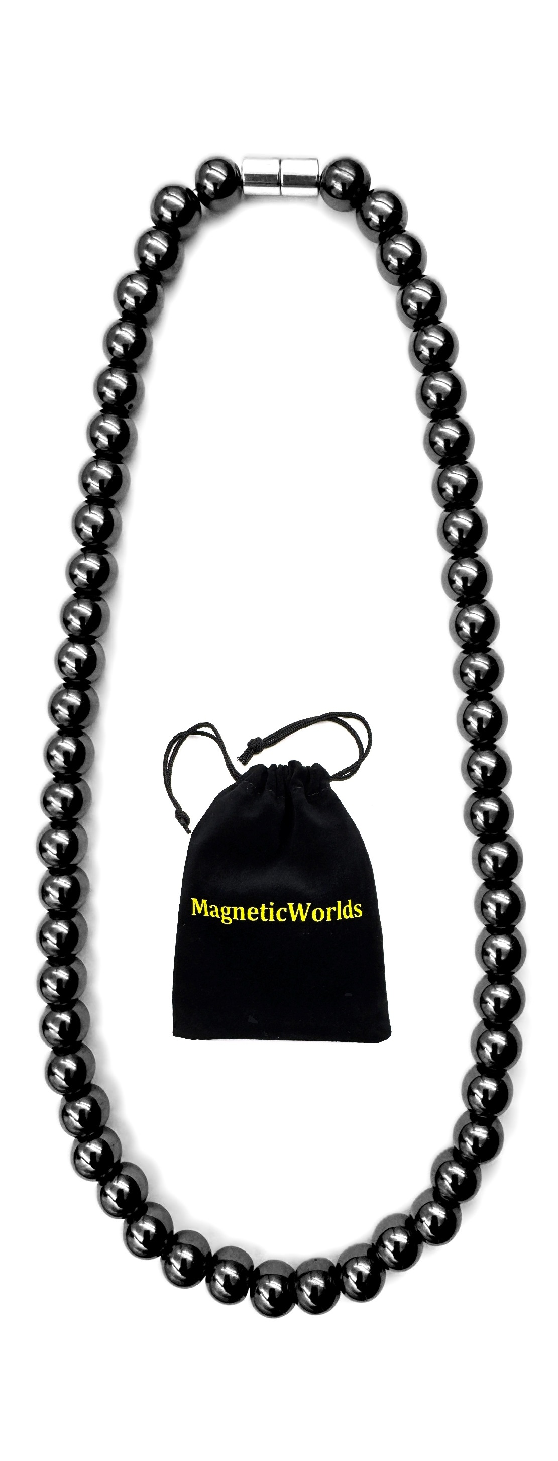Plain 8mm Hematite Magnetic Necklace for Men and Women Necklace #MHN-447
